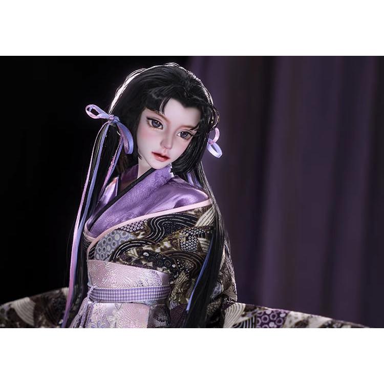 BJD 1/3ドール本体  紫?（しりん／Shirin） 和風少女 純手作SD女の子 人形 フルセットの画像