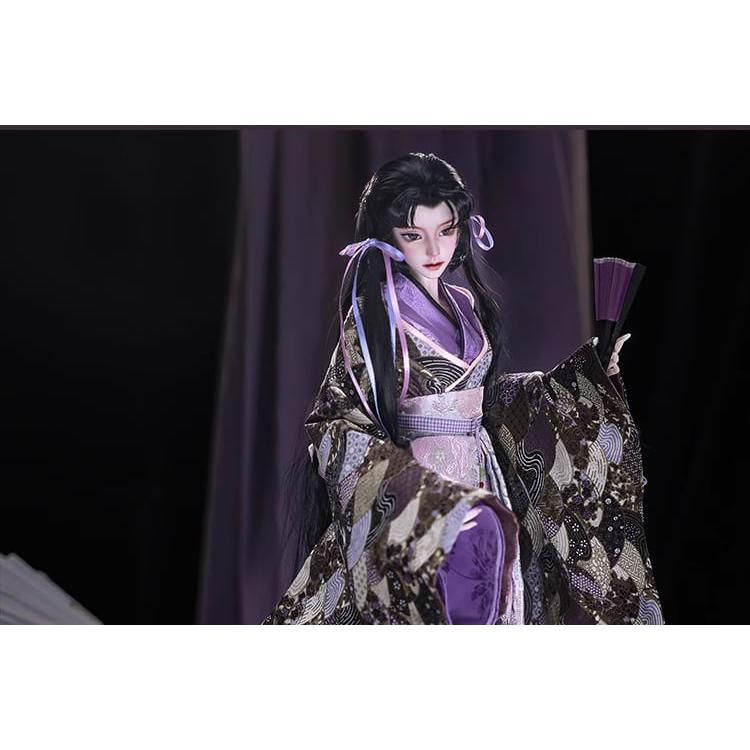 BJD 1/3ドール本体  紫?（しりん／Shirin） 和風少女 純手作SD女の子 人形 フルセットの画像