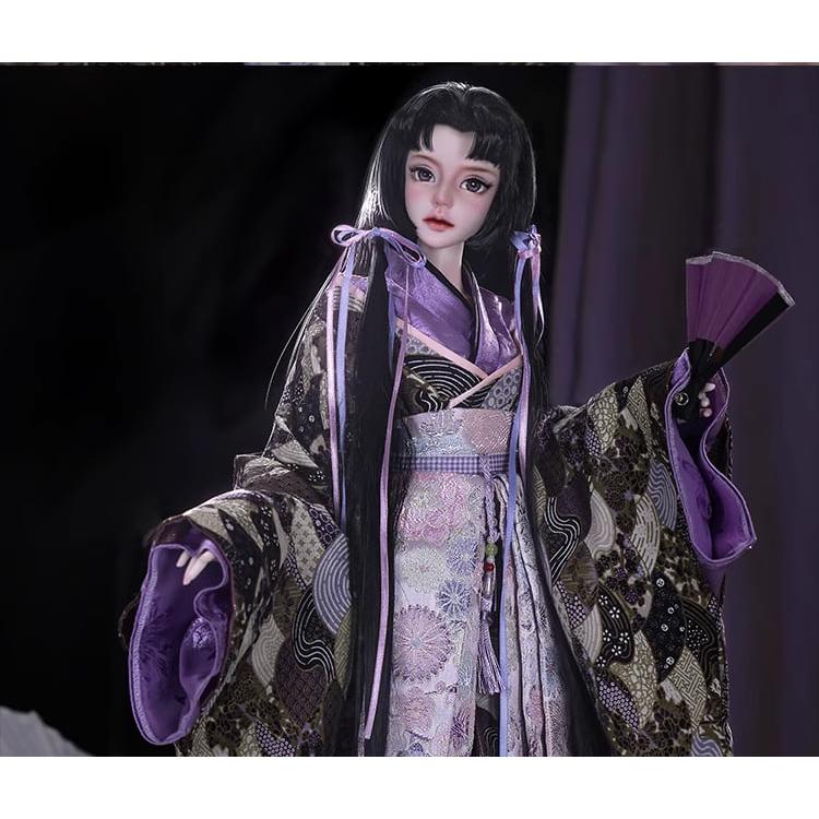 BJD 1/3ドール本体  紫?（しりん／Shirin） 和風少女 純手作SD女の子 人形 フルセットの画像