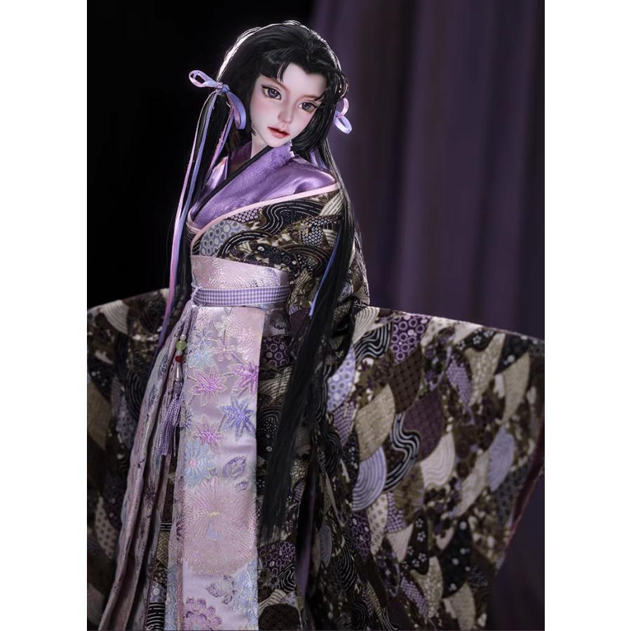BJD 1/3ドール本体  紫?（しりん／Shirin） 和風少女 純手作SD女の子 人形 フルセットの画像