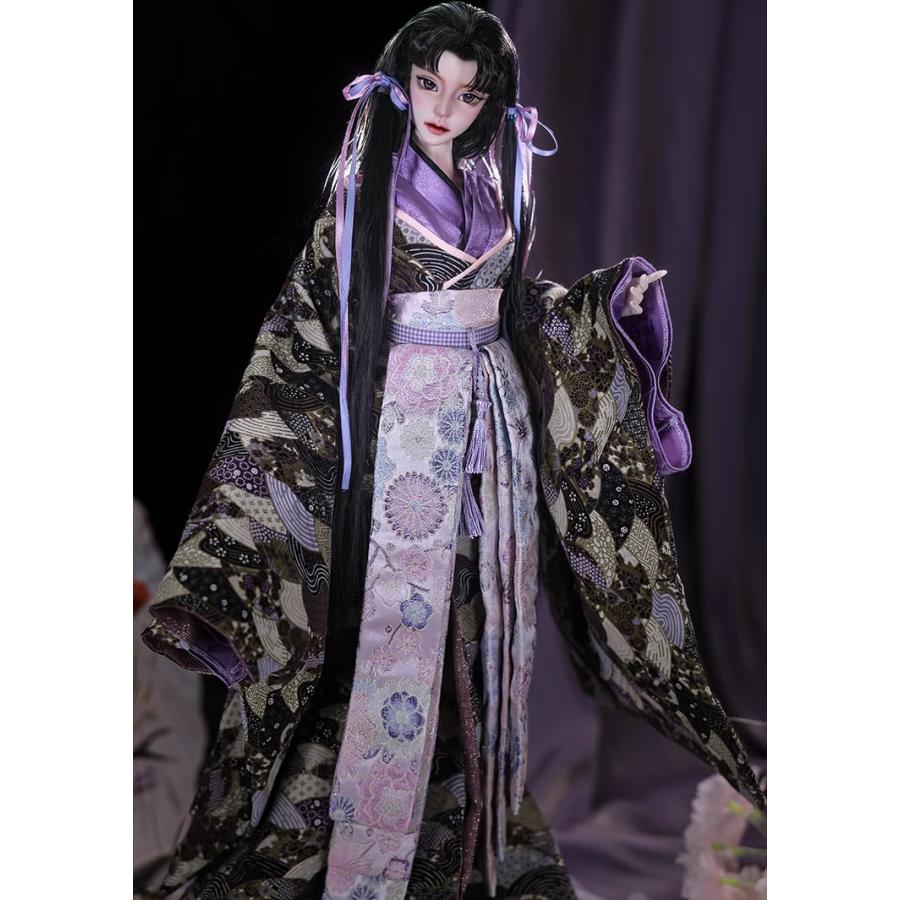 BJD 1/3ドール本体  紫?（しりん／Shirin） 和風少女 純手作SD女の子 人形 フルセットの画像