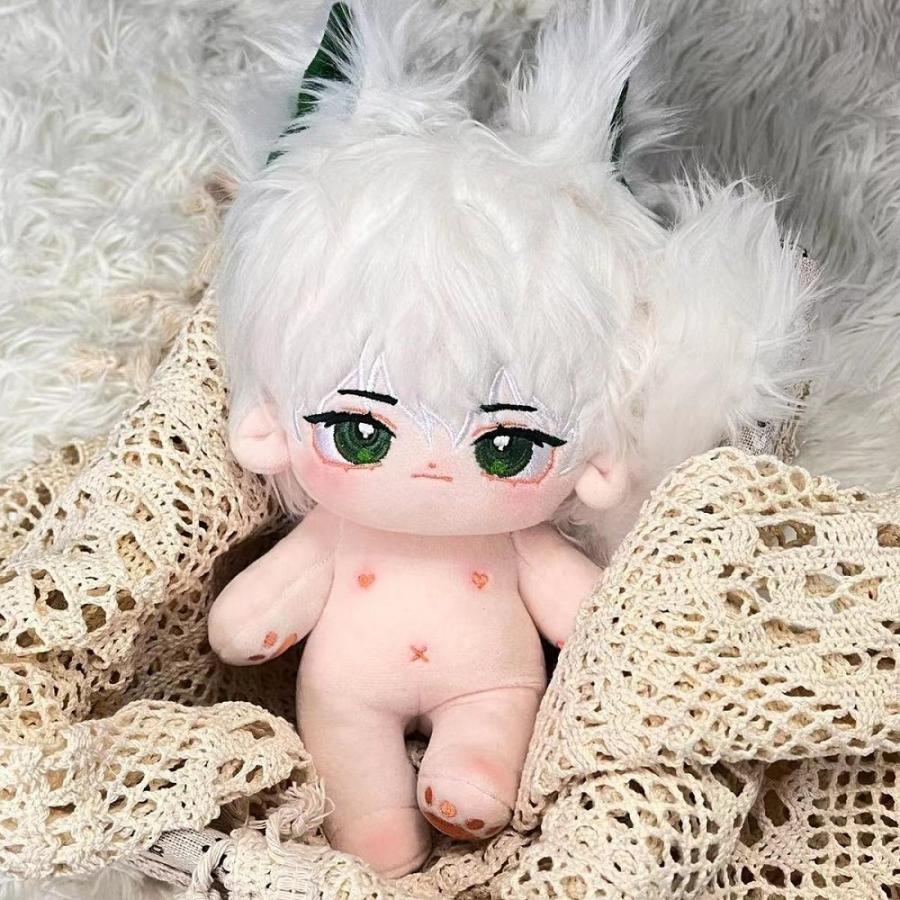クーリー 本体 20cm 着せ替えぬいぐるみ 無属性 獣耳付け男の子 白髪緑