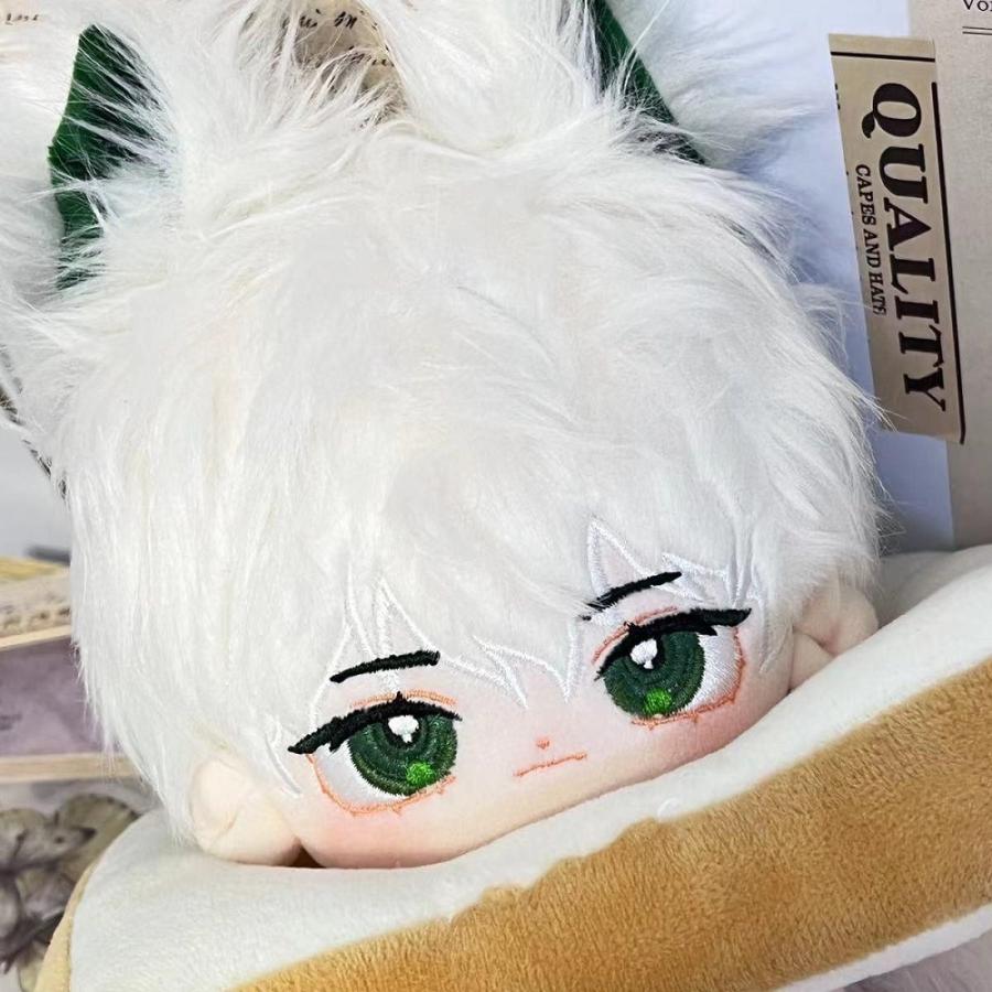 クーリー 本体 20cm 着せ替えぬいぐるみ 無属性 獣耳付け男の子 白髪緑