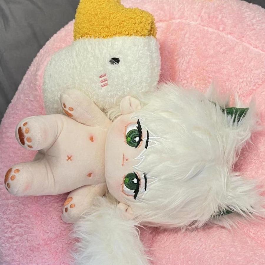 クーリー 本体 20cm 着せ替えぬいぐるみ 無属性 獣耳付け男の子 白髪緑