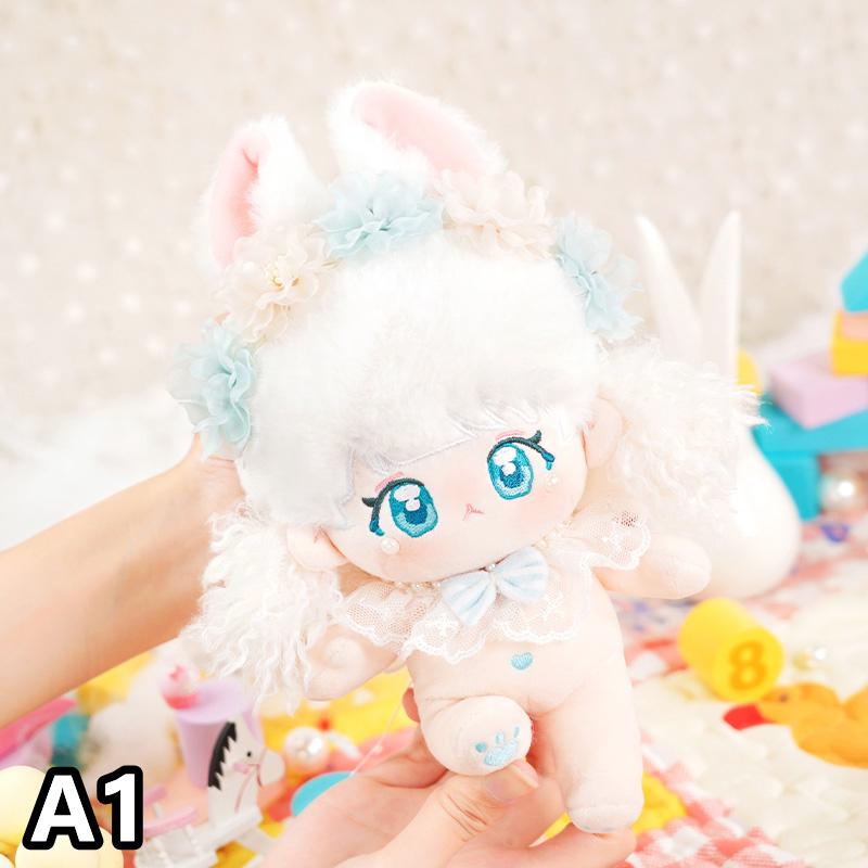 ??莓莓 20cm 着せ替えぬいぐるみ 無属性 ガーランドバニー 獣耳付け女の子 着せ替え人形 綿人形 コットンドール キャラクターぬいぐるみ_3