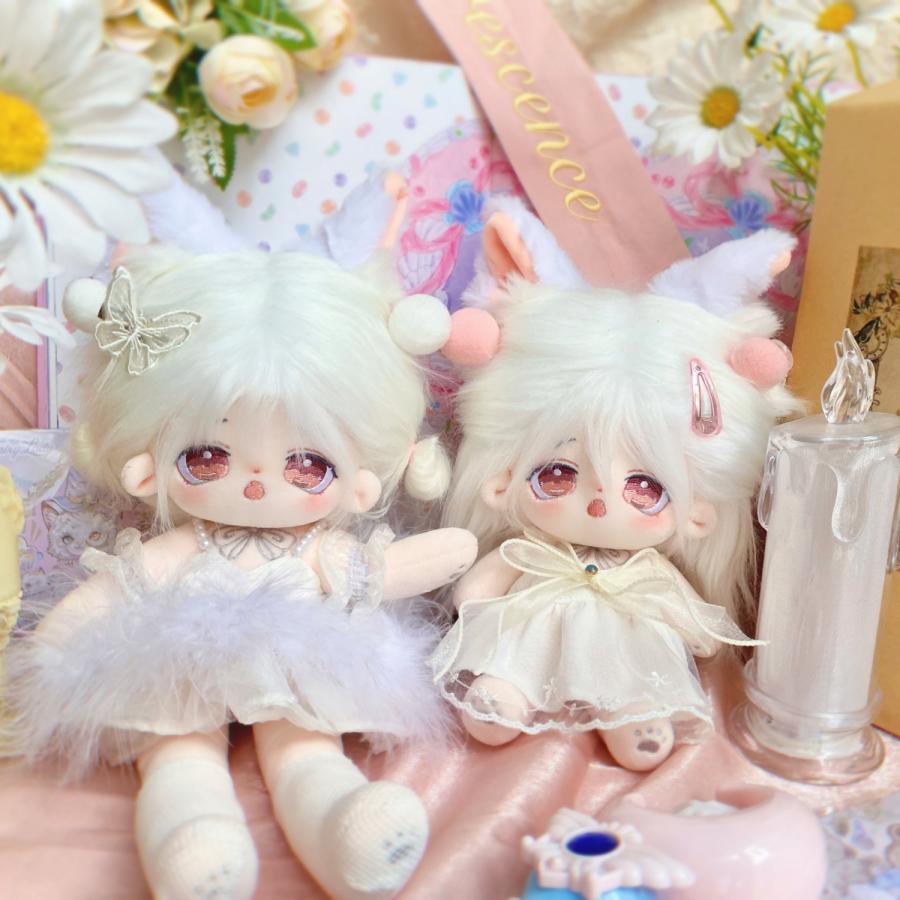 フウ 無属性 ぬいぐるみ 20cm 30cm着せ替えぬいぐるみ 白髪の赤い目女の子 着せ替え人形 綿人形 コットンドール キャラクターぬいぐるみ_4