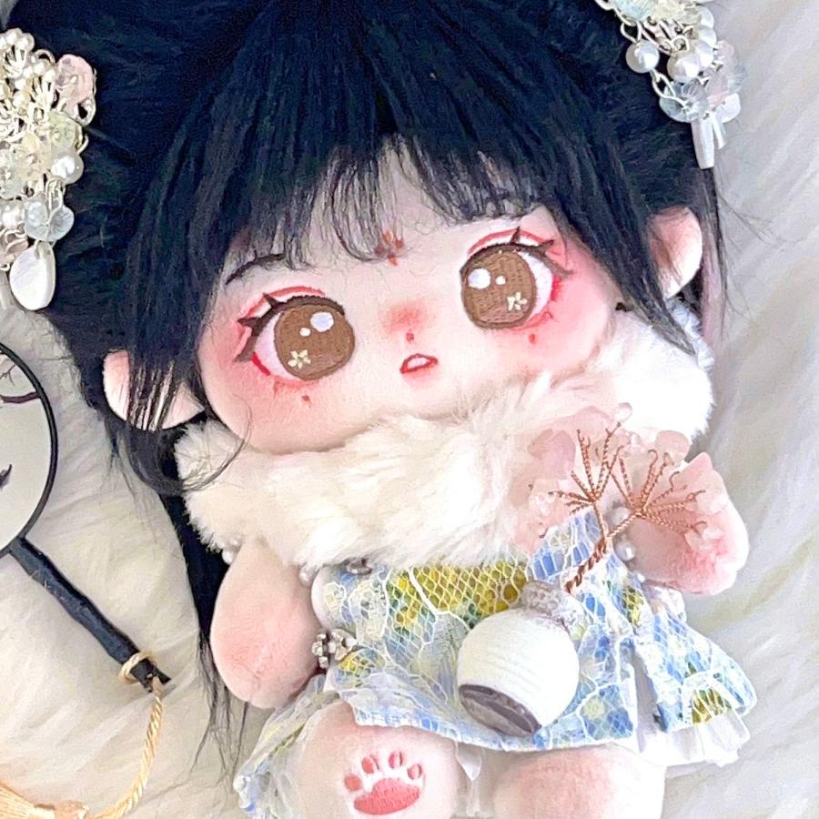 20cm 着せ替えぬいぐるみ 無属性 黒髪女の子 着せ替え人形 花念 綿人形 コットンドール キャラクターぬいぐるみ_2