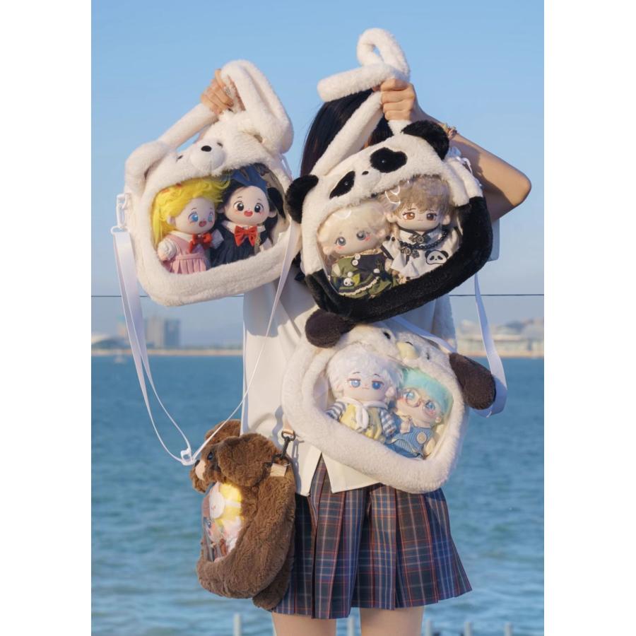 20cm 着せ替えぬいぐる用ショルダーバッグ ぬいぐるみ用斜め掛けバッグ