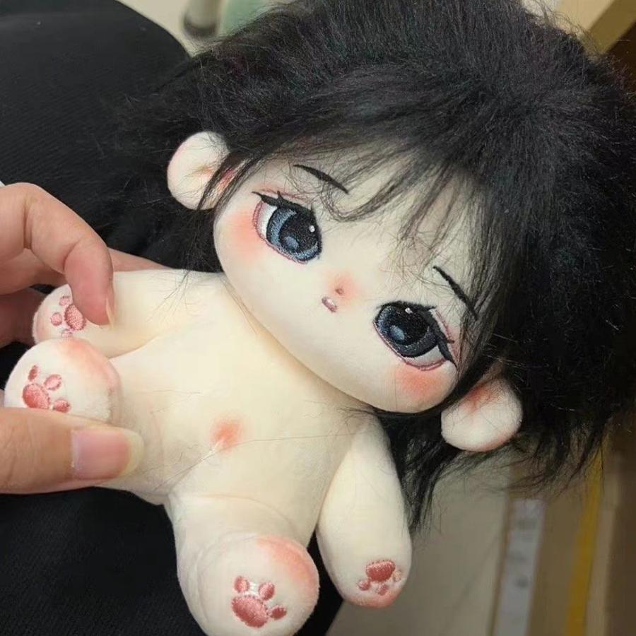 無属性 ぬいぐるみ 20cm 着せ替えぬいぐるみ 稚予 黒髪黒い瞳女の子 綿人形 コットンドール キャラクターぬいぐるみ_4