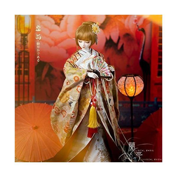 BJD⁄SDドール服 人形服 BJD着物 和風双子花魁着物 ?羽 1of4