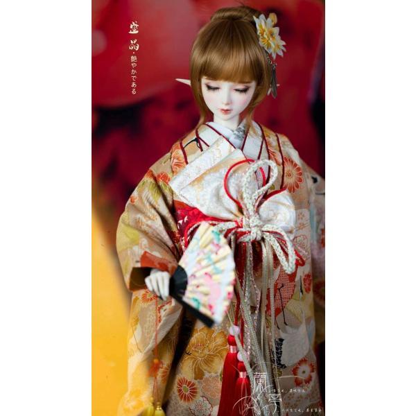 BJD⁄SDドール服 人形服 BJD着物 和風双子花魁着物 ?羽 1of4