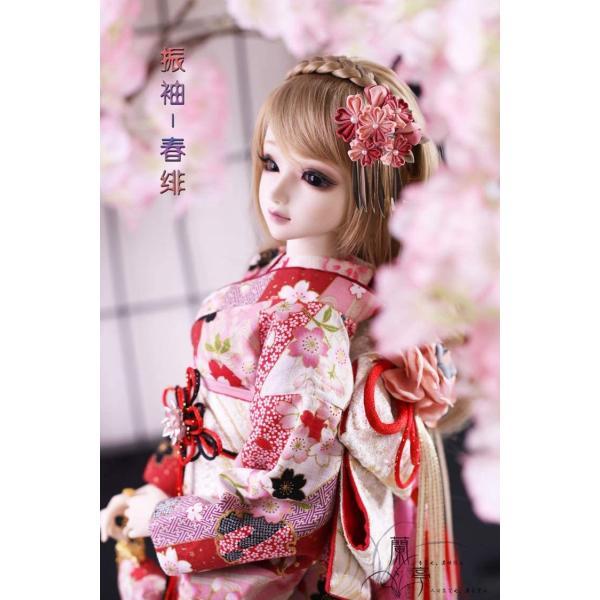 BJD/SDドール服 人形服 BJD着物 和風振袖着物 春緋/春葉 春葉 BJD/SDドール服 人形服 BJD着物 和風振袖着物 春緋/春葉 春葉