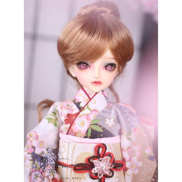 BJD/SDドール服 人形服 BJD着物 和風振袖着物 春緋/春葉 春葉