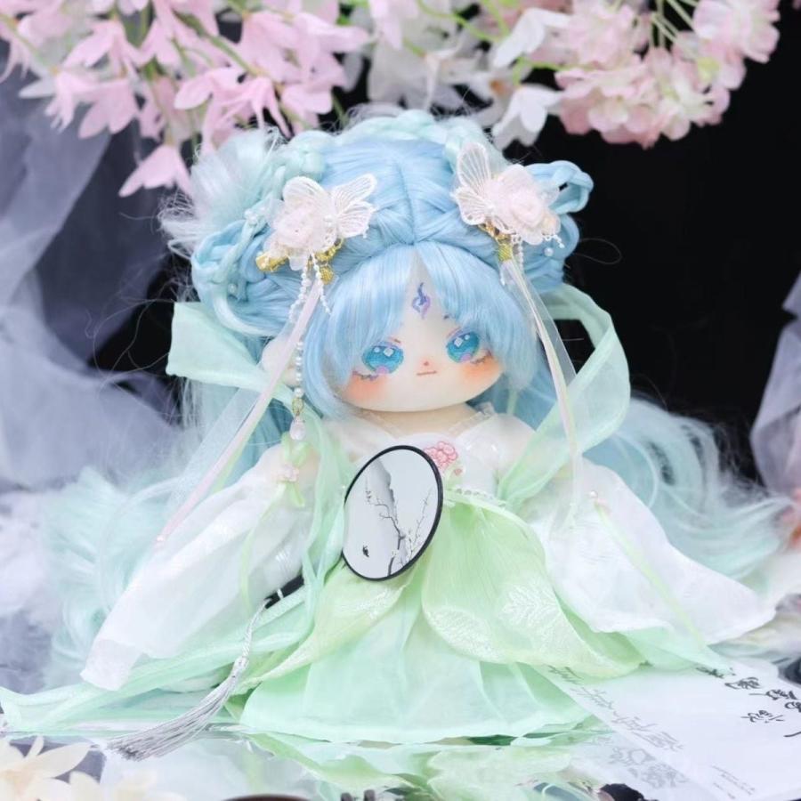ロングヘア女の子20cm着せ替えぬいぐるみ無属性青い髪青い目精衛_3