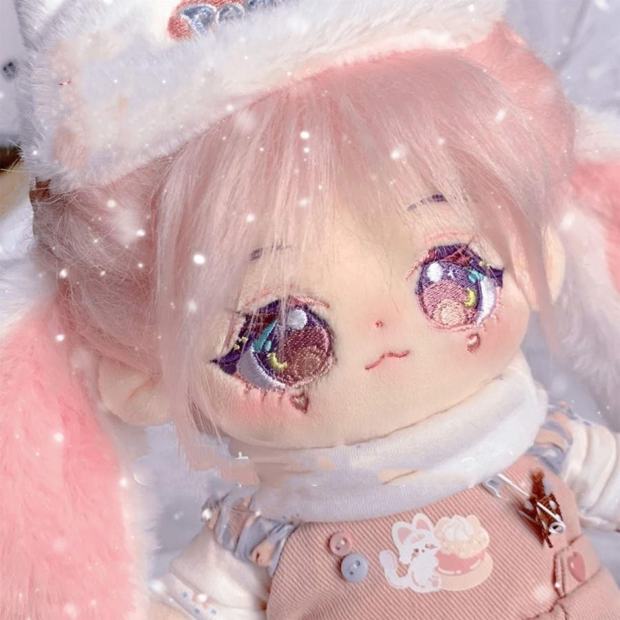 無属性ぬいぐるみ20cm着せ替えぬいぐるみピンクの髪ピンクの目女の子幻桃_2
