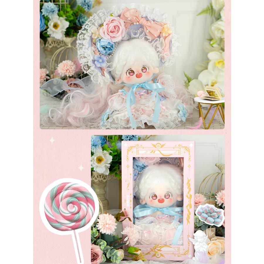 20cmコットンドール 7ピース付き ゴージャスな花嫁衣装の画像