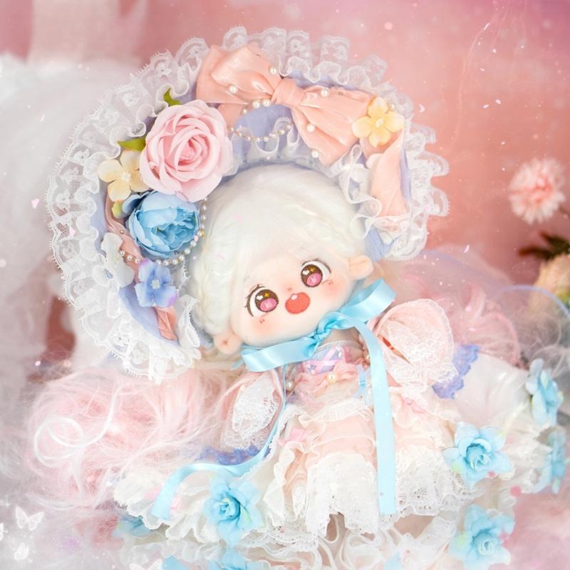 20cmコットンドール 7ピース付き ゴージャスな花嫁衣装の画像