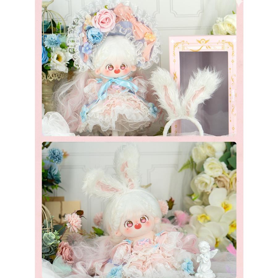 20cmコットンドール 7ピース付き ゴージャスな花嫁衣装の画像