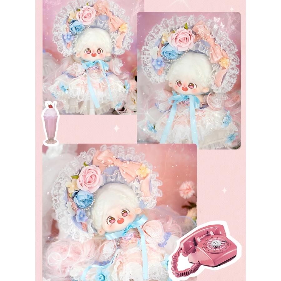 20cmコットンドール 7ピース付き ゴージャスな花嫁衣装の画像