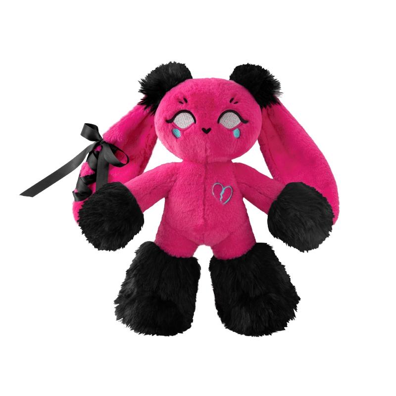 ローズピンク/ライトピンク カワイイリボンうさぎ 30cm ぬいぐるみ