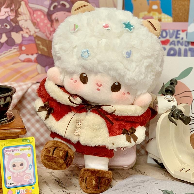 赤ちゃんひつじのミエミエ 20cm コットンドール 4点付き リトルフォックスケープセット_3