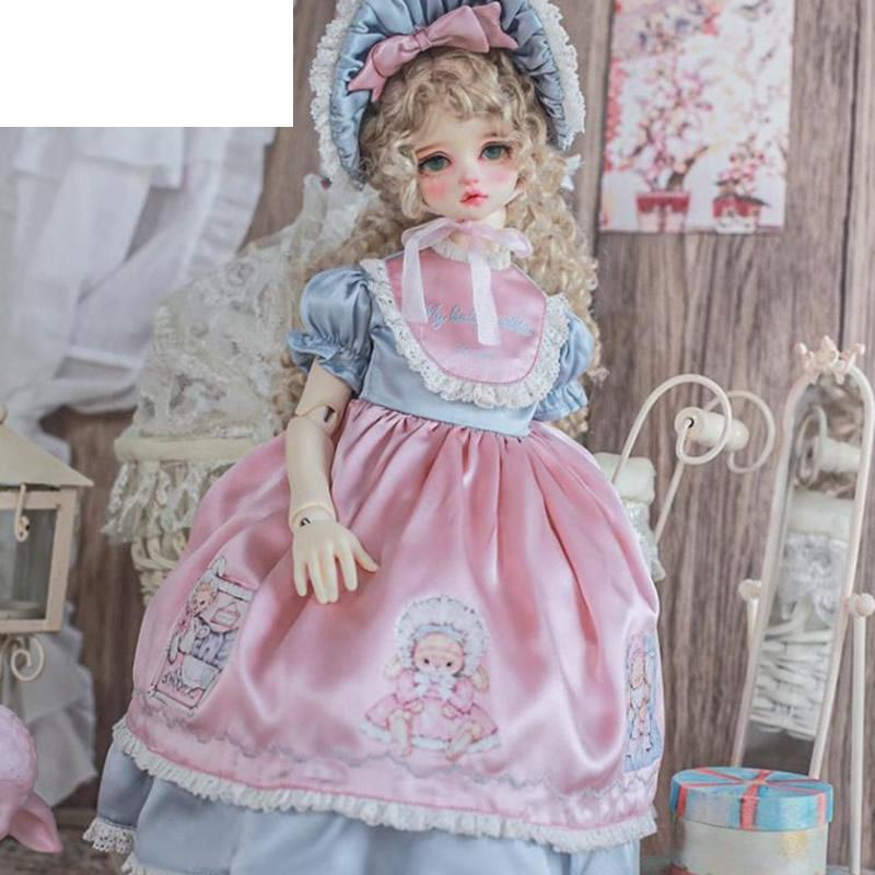 BJD ドール服 1/4 可愛い洋服 『シルク兎』 ワンピースセット 帽子 ドレス MSD/MDDサイズ球体関節人形用衣装セット_2
