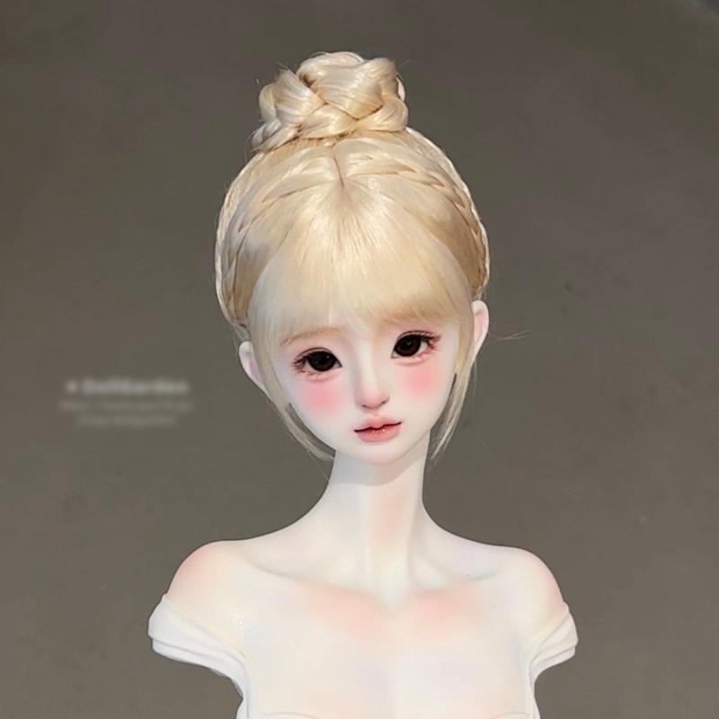 BJD 1/3 1/4 1/6 ドールウィッグ 団子 手入れ モヘア 定型ウィッグ 4色 SD/小顔sd/MSD/YOSDサイズ球体関節人形_1