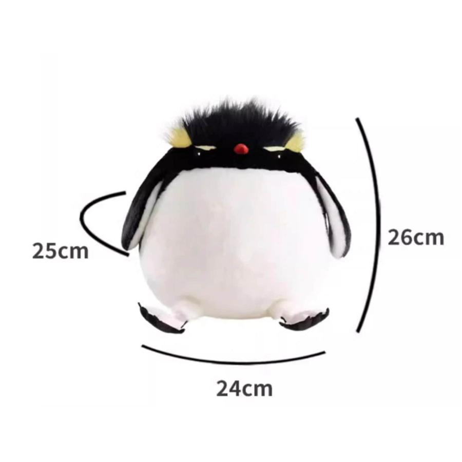 イワトビペンギン フィギュア ぬいぐるみ 可愛い 抱き枕 ふわふわ 癒し系 動物 おもちゃ 人形 卒業祝い プレゼント デスクプレの画像