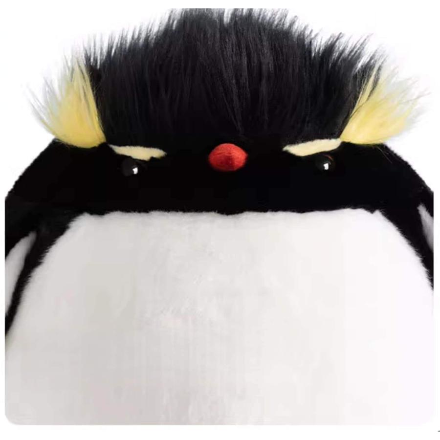 イワトビペンギン フィギュア ぬいぐるみ 可愛い 抱き枕 ふわふわ 癒し系 動物 おもちゃ 人形 卒業祝い プレゼント デスクプレの画像
