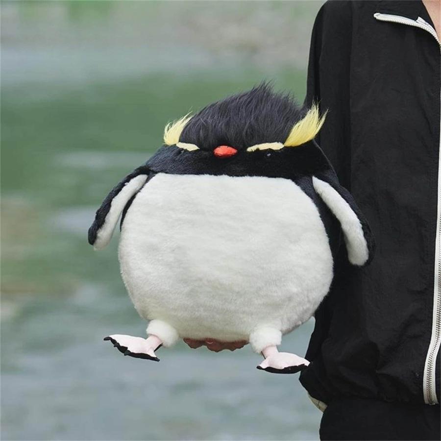 イワトビペンギン フィギュア ぬいぐるみ 可愛い 抱き枕 ふわふわ 癒し系 動物 おもちゃ 人形 卒業祝い プレゼント デスクプレの画像