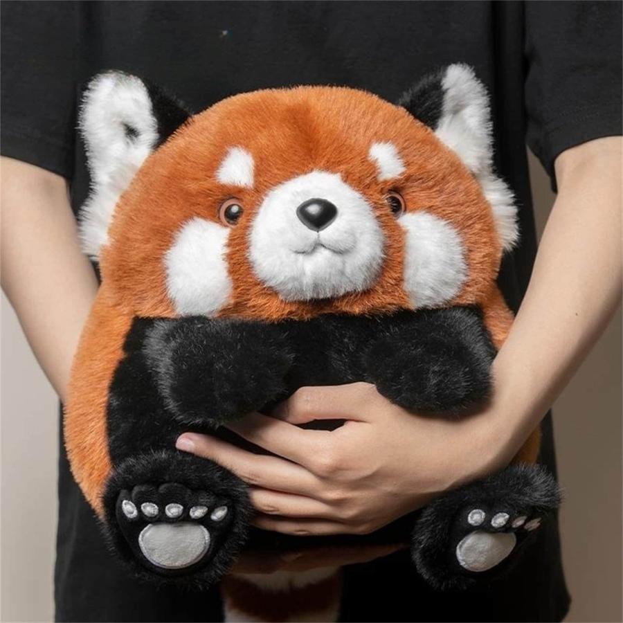 レッサーパンダ フィギュア 丸っこい ぬいぐるみ 可愛い 抱き枕 ふわふわ 癒し系 動物 おもちゃ 人形 卒業祝い プレゼント デ
