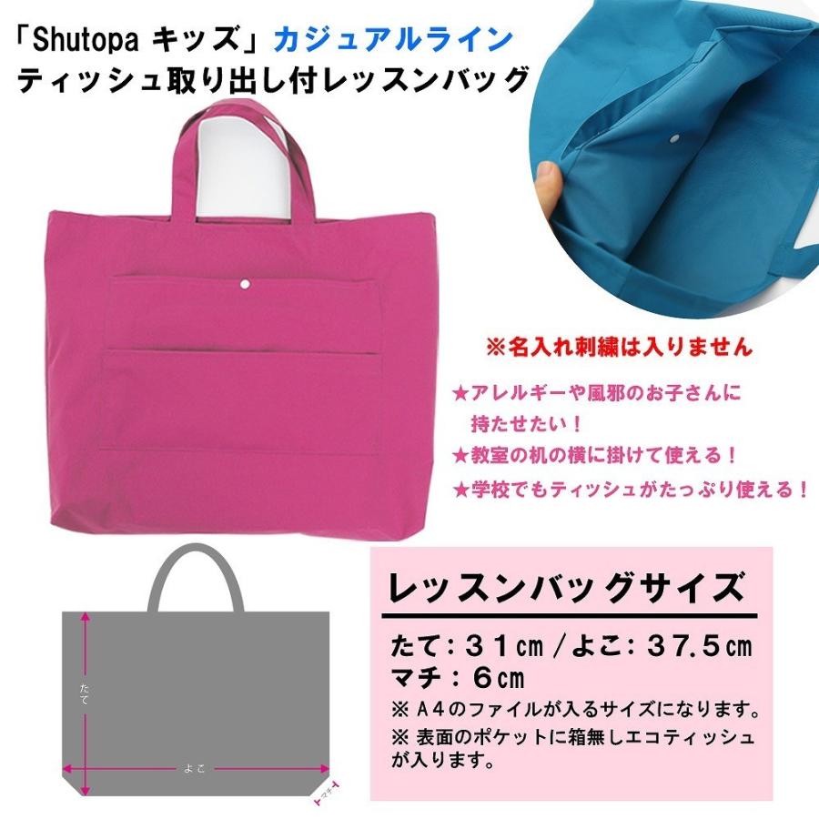 レッスンバッグ シューズケース 体操着袋 3点セット 女の子【ティッシュバッグ ピンク プリンセス】おしゃれ 手作り 花粉症 アレルギー 風邪 日本製_4