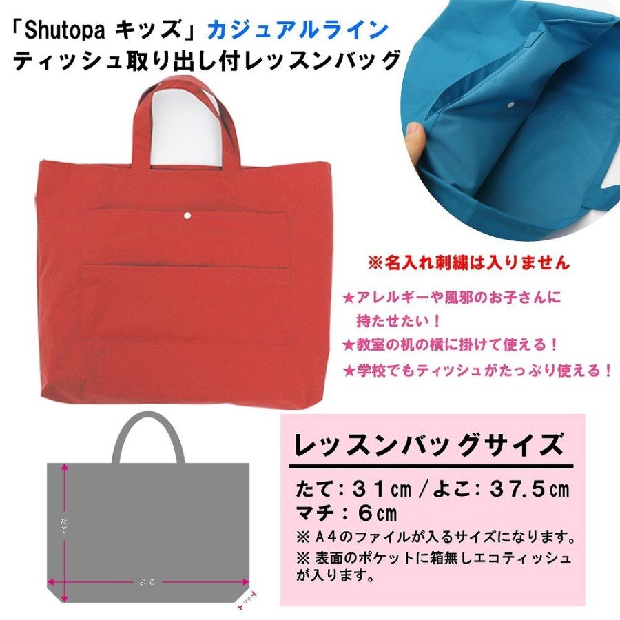 レッスンバッグ シューズケース 体操着袋 3点セット 女の子【ティッシュバッグ 赤 プリンセス】おしゃれ 手作り 花粉症 アレルギー 風邪 日本製_4