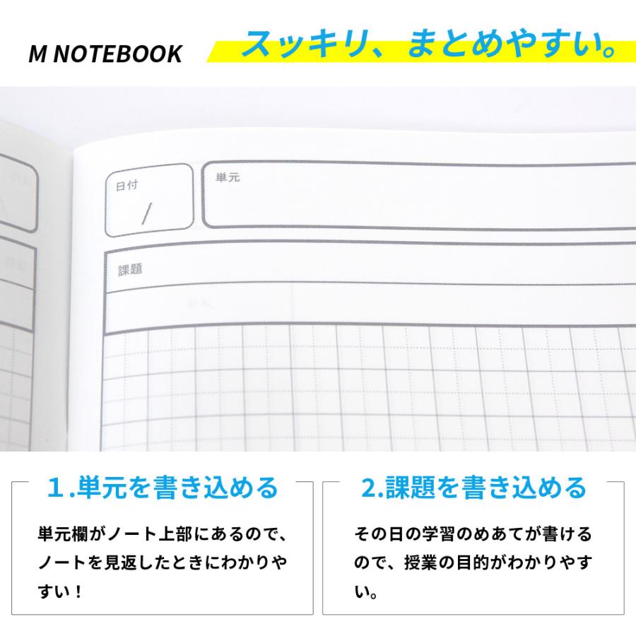ノート点を上げたい！ノート 学習ノート a4 ノート5mm方眼【M-NOTEBOOK