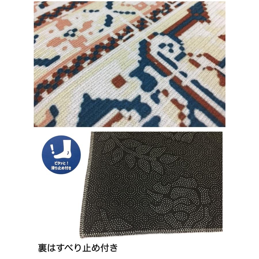 カーペット 2畳 3畳 滑り止め付き 一年中使える転写プリントラグ