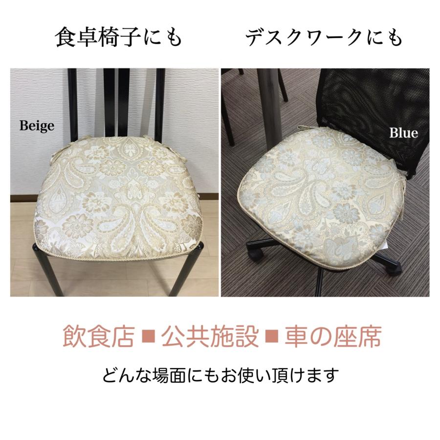 シートクッション 座布団 車 いす用 ひも付き おしゃれ 食卓椅子