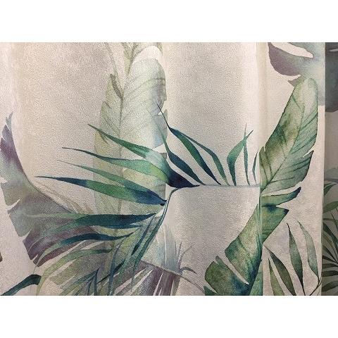 カーテン 遮光 おしゃれ グリーン ハワイアン 洗える 幅100×丈160・178