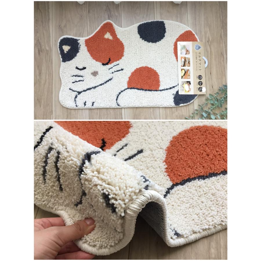 玄関マット 室内 洗える パンダ ねこ かわいい マルチマット