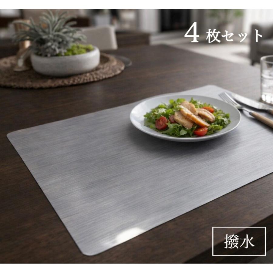 ランチョンマット 4枚セット 収納 撥水 サッと拭ける おしゃれ 上品