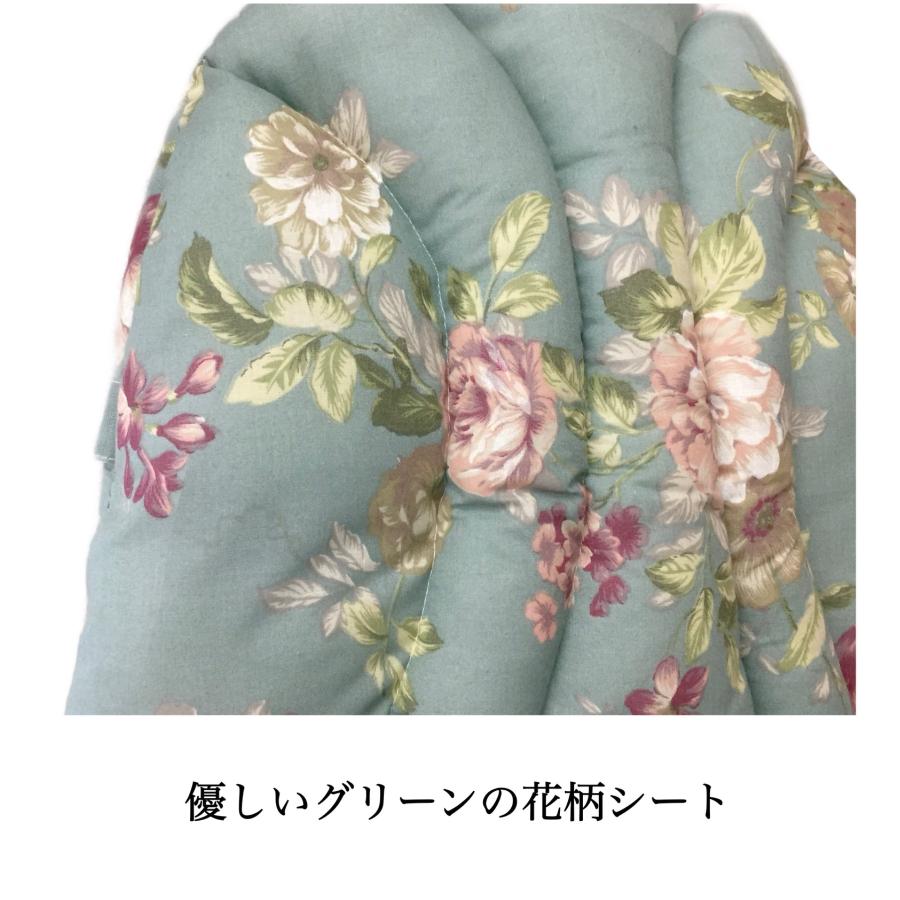 背もたれ付きシートクッション 洗える ひも付き おしゃれ いす用