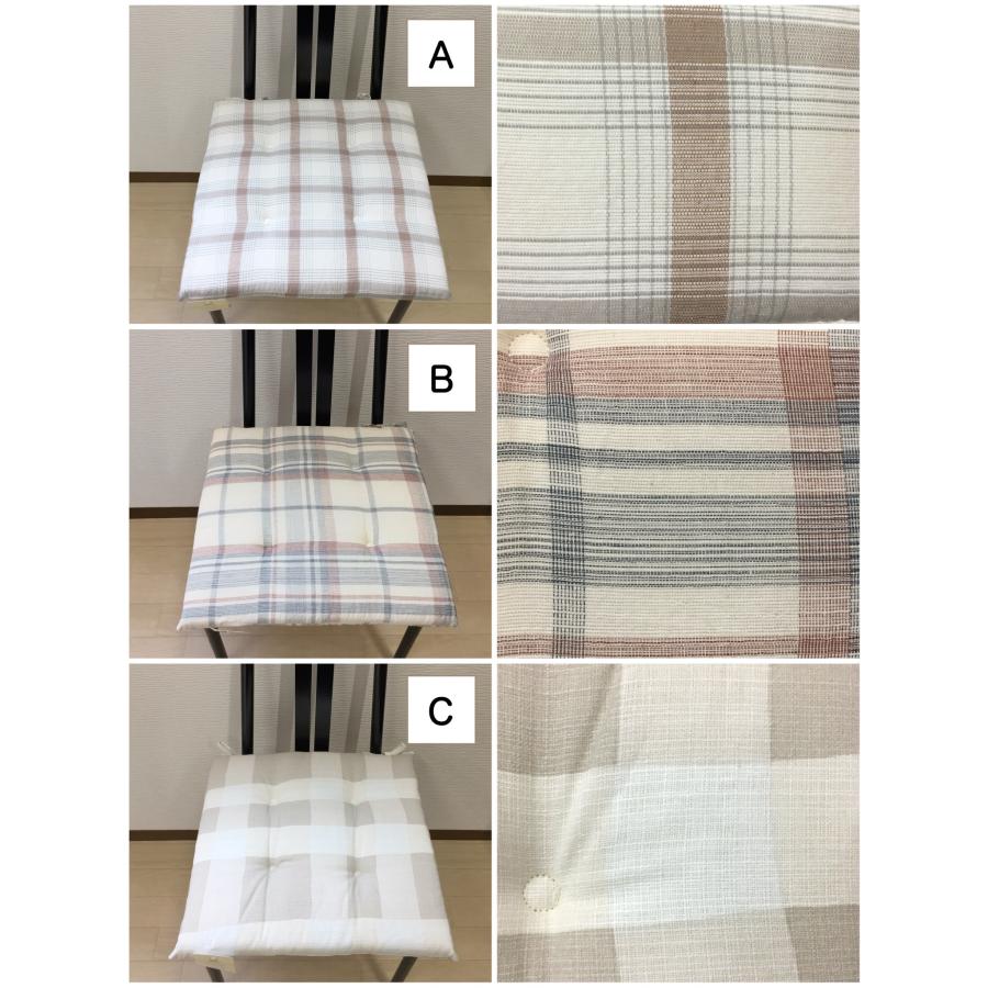 シートクッション ひも付き いす用 車 座布団 チェアパッド 和風 和