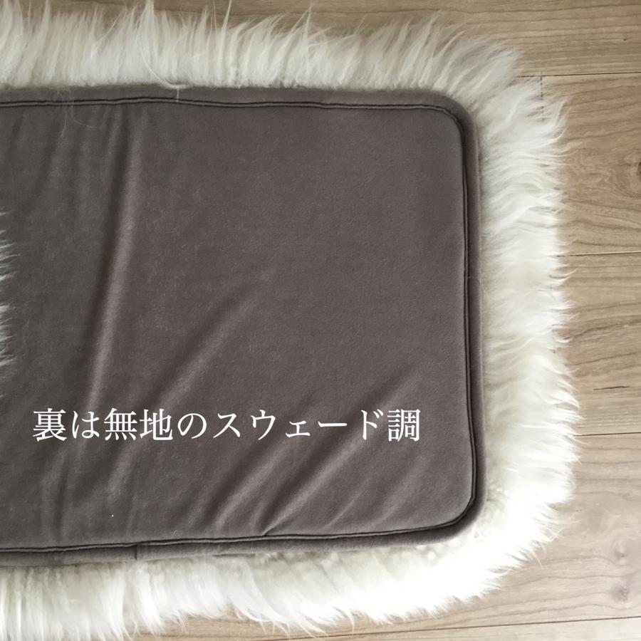 ムートン 長毛 裏付き シートクッション ロング 車 後部座席 天然物の