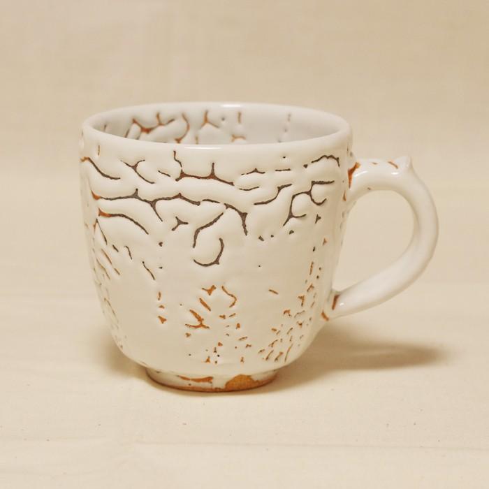 萩焼 九郎房 かいらぎマグカップ1 藤本敏夫作 : 山口ぶちええもん