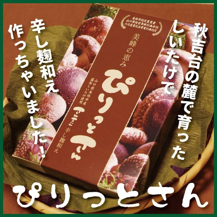 山口県産椎茸の辛し麹和え ぴりっとさん 秋吉台 美祢市産 : 山口ぶち
