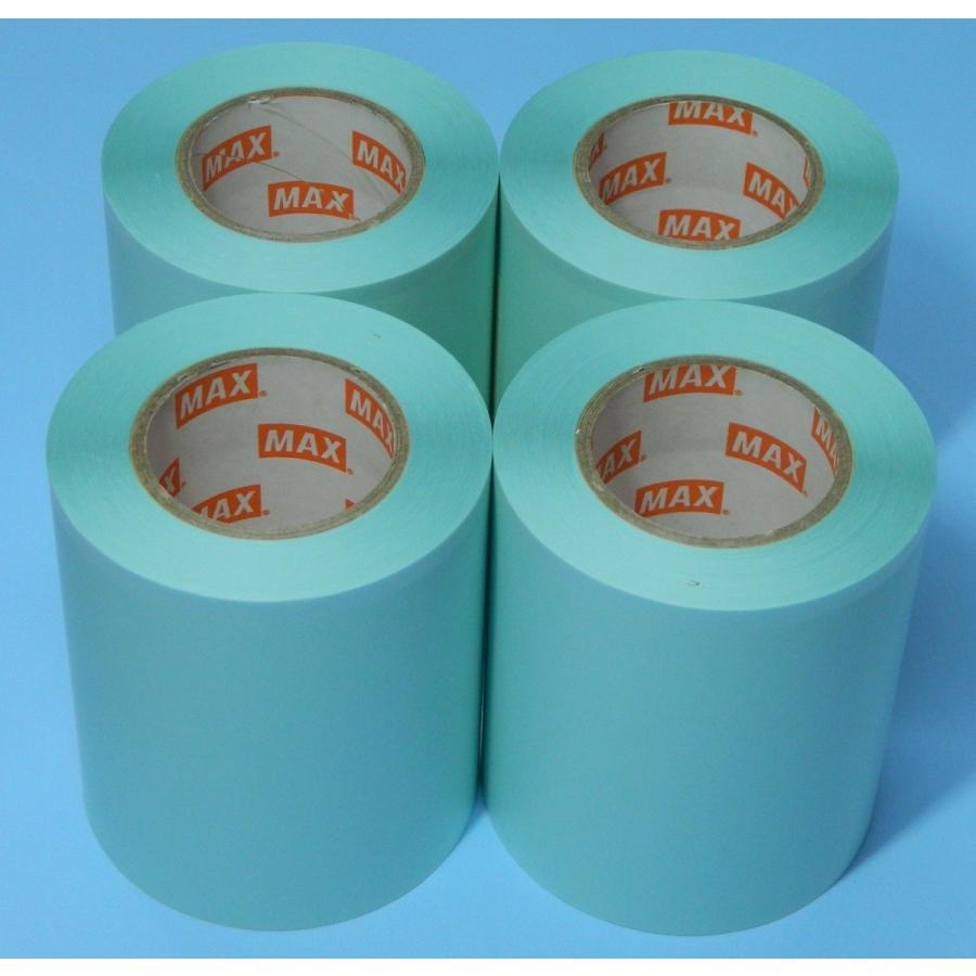 シールフィルム感熱ロール紙　100mm幅　RP-PS3710N　100mm×30m×4本　黒発色　オリジナルサイズ | マックス