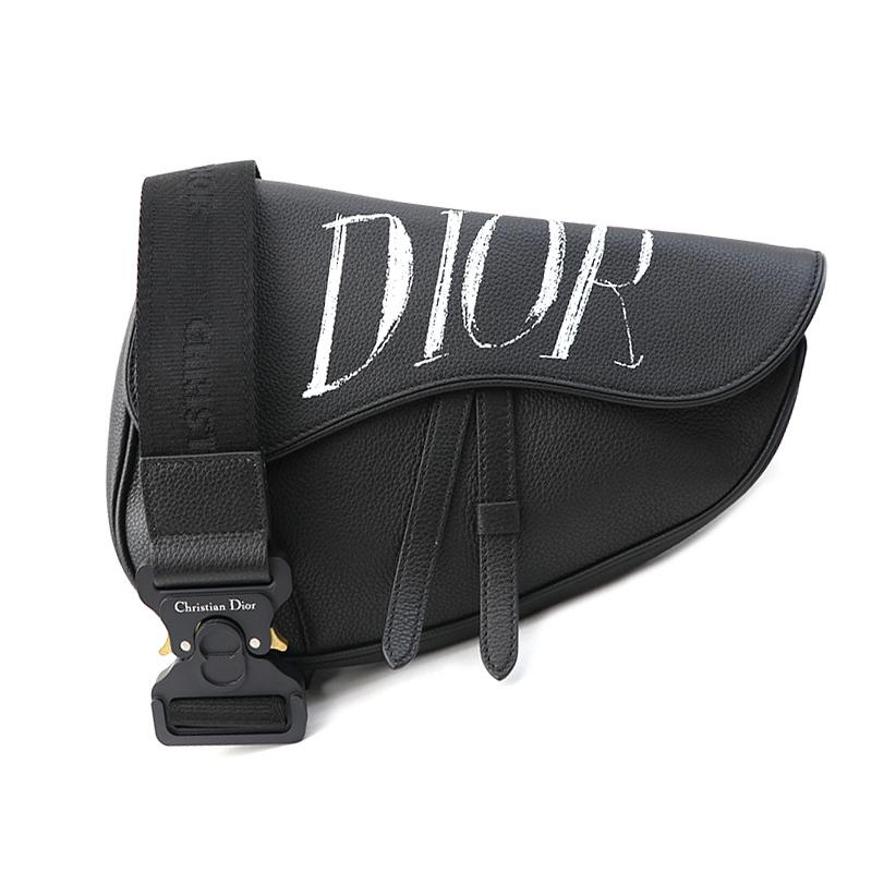 ディオール Dior Saddle サドルバッグ カーフレザー ブラック 黒 ロゴプリント 1adp0093 メンズ 中古極美品 Bgcd 076 Chou Porte 通販 Yahoo ショッピング