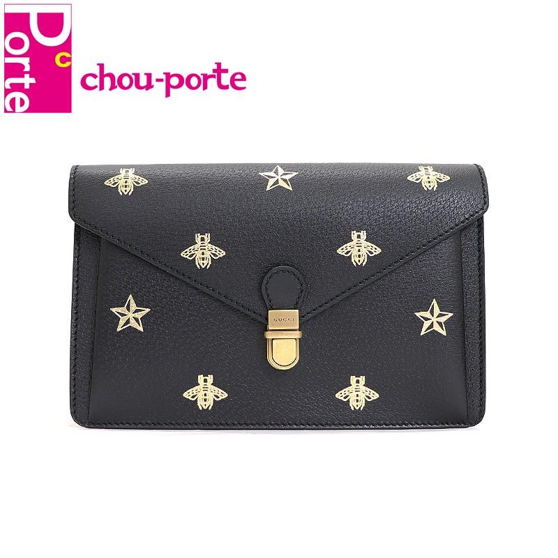 在庫限り グッチ Gucci ビースター ボディバッグ ベルトバッグ レザー ブラック 黒 ゴールド金具 クラッチ 未使用品 激安単価で Zoetalentsolutions Com