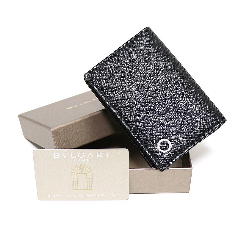 最大85%OFFクーポン 箱付き BVLGARI ビジネスカードホルダー マン ロゴ