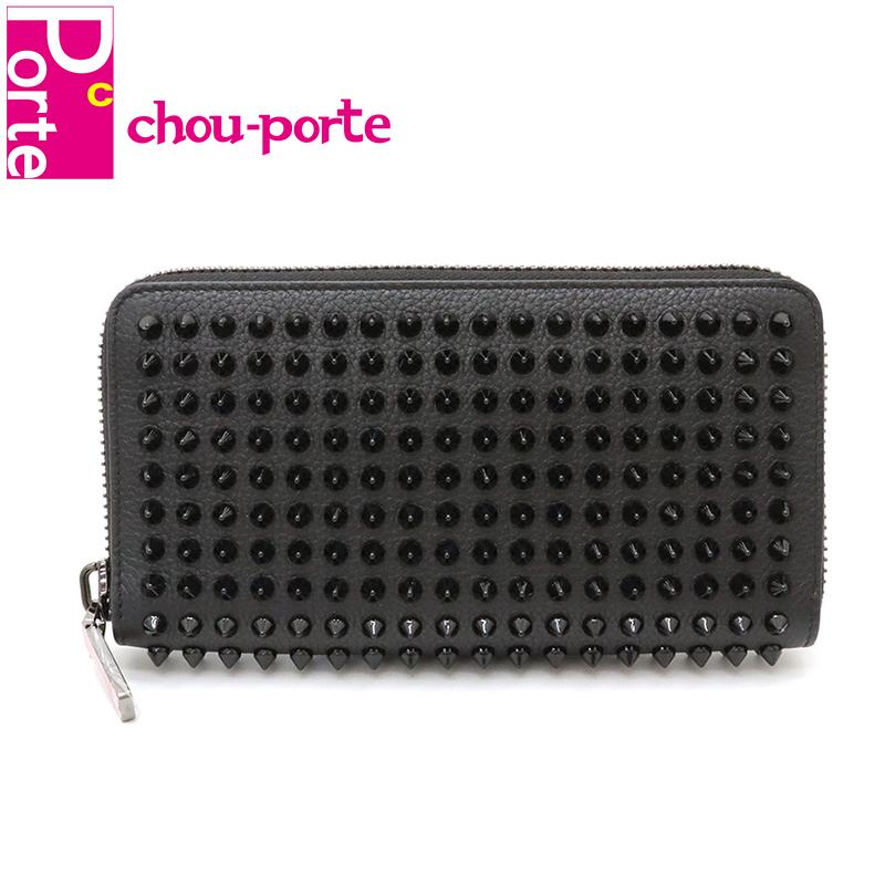 クリスチャンルブタン Christian Louboutin 長財布 パネトーネ ラウンドファスナー ブラック 黒 スタッズ メンズ 未使用品 Kmcl 6 Chou Porte 通販 Yahoo ショッピング
