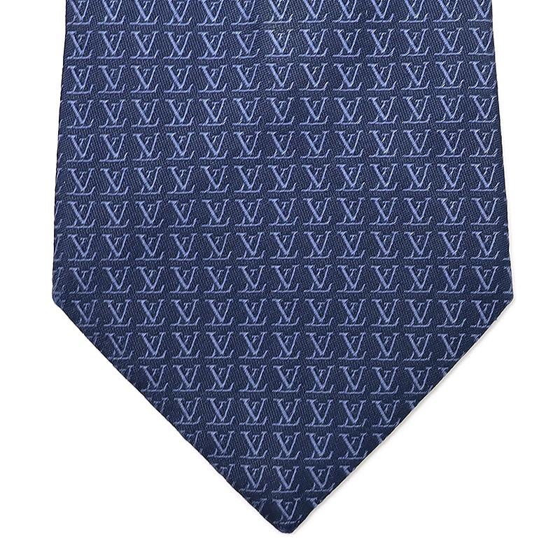 ルイヴィトン Louis Vuitton ネクタイ クラヴァット ソー 8cm ダークネイビー Lv柄 シルク100 M メンズ 中古美品 Kmlv 9 Chou Porte 通販 Yahoo ショッピング